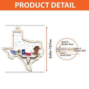 Custom Family Name Christmas In Texas 2023 Ornament