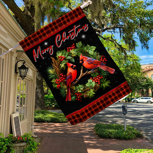 Memorial Cardinal Bird Xmas Flag - Merry Christmas Welcome Gift