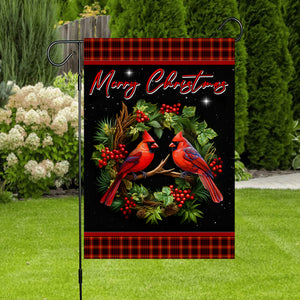 Memorial Cardinal Bird Xmas Flag - Merry Christmas Welcome Gift