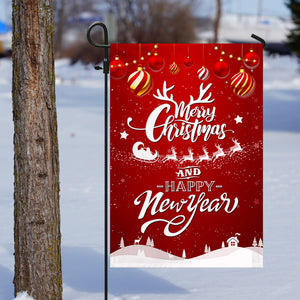 Merry Christmas And Happy New Year Flag - Merry Christmas And New Year Welcome Gift