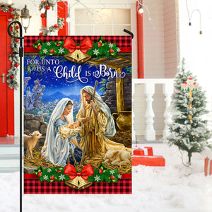 Nativity Birth of Jesus Christ Christmas Flag