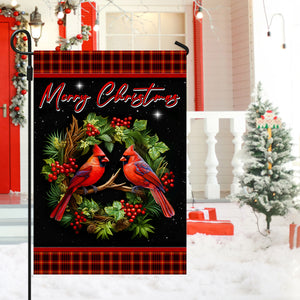 Memorial Cardinal Bird Xmas Flag - Merry Christmas Welcome Gift