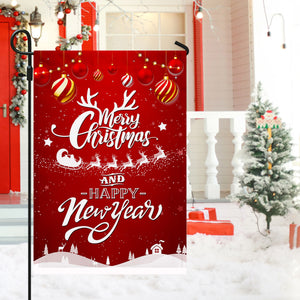 Merry Christmas And Happy New Year Flag - Merry Christmas And New Year Welcome Gift