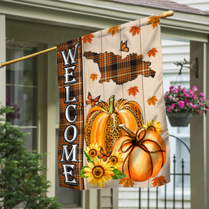 Georgia State Fall Flag - Fall Autumn Welcome Gift