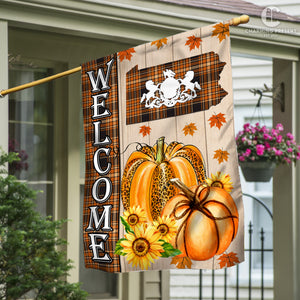 Pennsylvania State Fall Flag - Fall Autumn Welcome Gift