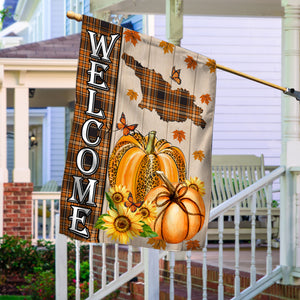 Georgia State Fall Flag - Fall Autumn Welcome Gift