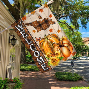 Georgia State Fall Flag - Fall Autumn Welcome Gift