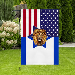 Israel USA Flag Jewish Lion Of Judah American Israeli Flag