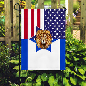 Israel USA Flag Jewish Lion Of Judah American Israeli Flag