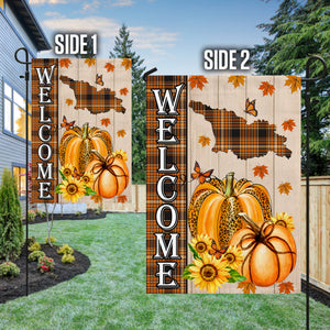 Georgia State Fall Flag - Fall Autumn Welcome Gift