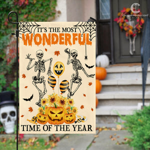 It's The Most Wonderful Time Of The Year Flag - Halloween Welcome Gift Version 3