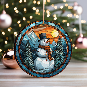 Snowman Christmas 2023 Ceramic Ornament