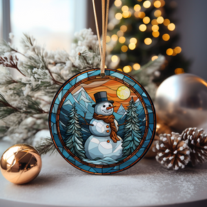 Snowman Christmas 2023 Ceramic Ornament