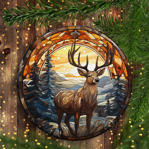 Deer Christmas Ceramic Ornament