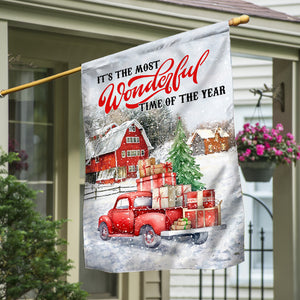 It's The Most Wonderful Time Of The Year Christmas Flag