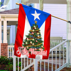 Feliz Navidad Puerto Rico Flag