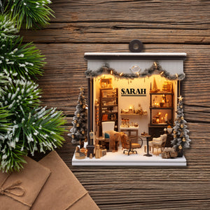 Personalized Hair Salon Acrylic Ornament, 2D Flat Acrylic Ornament Not 3D