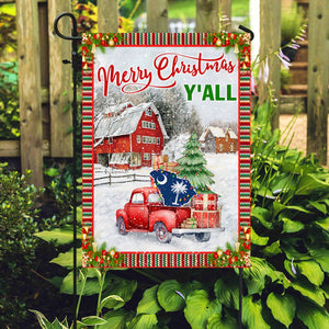 Merry Christmas Y'All South Carolina State Flag