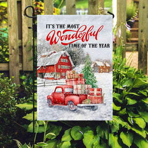 It's The Most Wonderful Time Of The Year Christmas Flag
