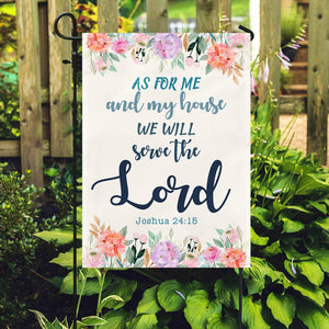 Serve Lord Christian Flag As For Me And My House Flag