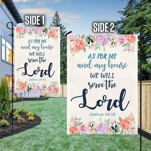 Serve Lord Christian Flag As For Me And My House Flag