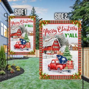 Merry Christmas Y'All South Carolina State Flag