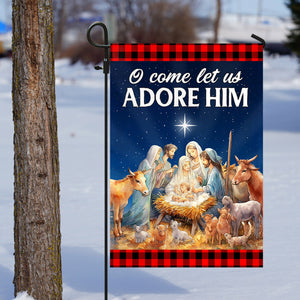 O Come Let Us Adore Him Flag