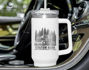 Personalized Truck Driver Name 40oz Tumbler - Trucker Gifts