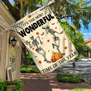 It's The Most Wonderful Time Of The Year Flag - Halloween Welcome Gift