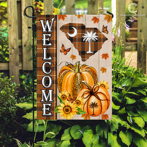 South Carolina State Fall Flag - Fall Autumn Welcome Gift