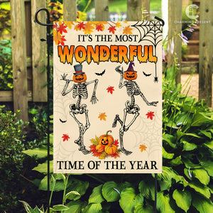 It's The Most Wonderful Time Of The Year Flag - Halloween Welcome Gift Version 2