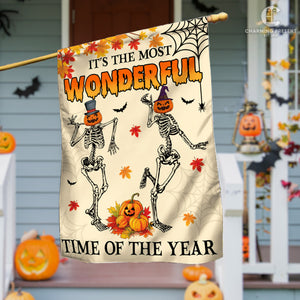 It's The Most Wonderful Time Of The Year Flag - Halloween Welcome Gift Version 2