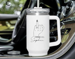 Personalized Future Mrs Tumbler Name 40oz Tumbler - Engagement Gifts