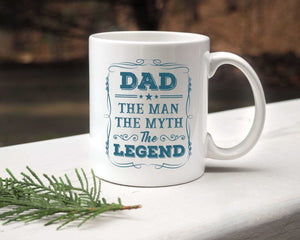 Dad - The Legend The Man The Myth - White Mug MG21