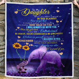 To My Daughter - I Will Always Be With You - Fleece Blanket FB03V