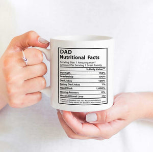 Novelty Superhero Dad Nutrition Facts - Mug MG05