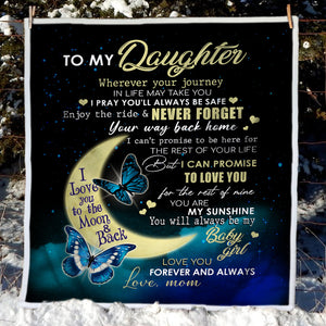 To My Daughter - Enjoy The Ride - Fleece Blanket FB01V