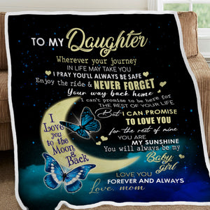 To My Daughter - Enjoy The Ride - Fleece Blanket FB01V