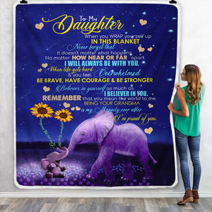 To My Daughter - I Will Always Be With You - Fleece Blanket FB03V