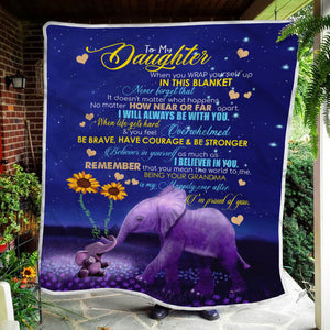 To My Daughter - I Will Always Be With You - Fleece Blanket FB03V