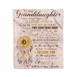 To My Granddaughter - I Love You - Fleece Blanket FB05T