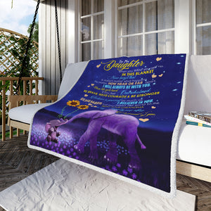 To My Daughter - I Will Always Be With You - Fleece Blanket FB03V