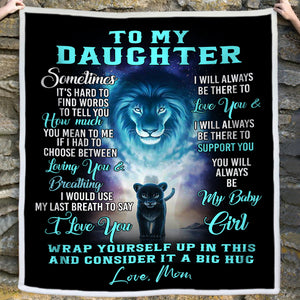 To My Daughter - How Much You Mean To Me - Fleece Blanket FB02T