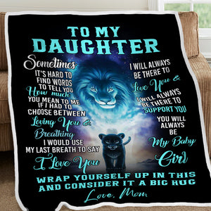To My Daughter - How Much You Mean To Me - Fleece Blanket FB02T