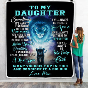 To My Daughter - How Much You Mean To Me - Fleece Blanket FB02T