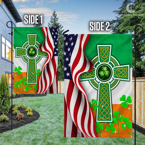 Irish Celtic Knot Cross Flag: Elegant and Meaningful Piece of Art