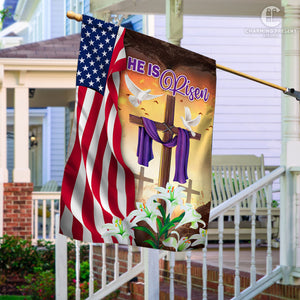He Is Risen - Happy Easter Day Flag Version 2