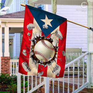 Puerto Rico Baseball Team Flag Version 1