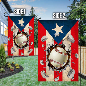 Puerto Rico Baseball Team Flag Version 1