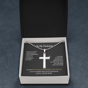 To My Husband - You are My Inspiration My Strength & My Soulmate - Cross Necklace SO100V